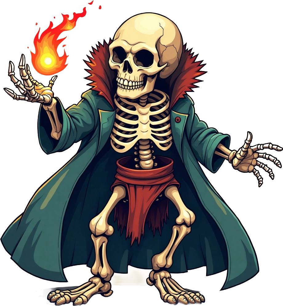 The Flaming Skeleton Mage